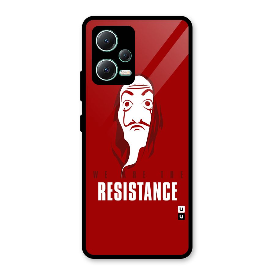 We Are Resistance Glass Back Case for Redmi Note 12 5G