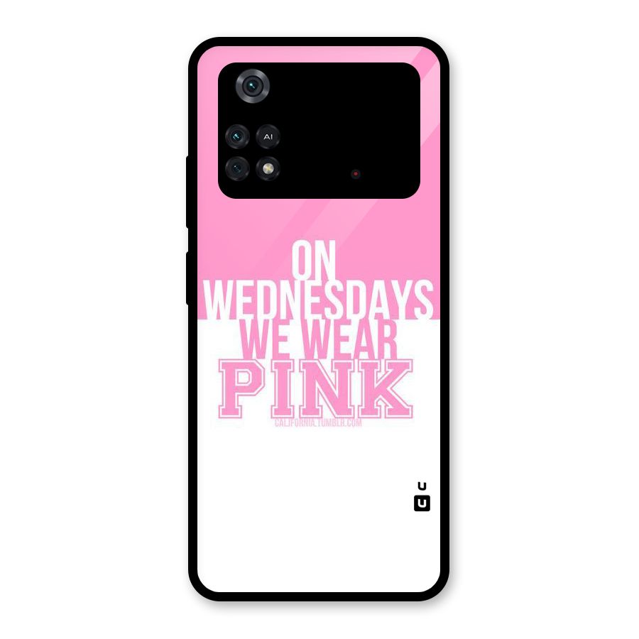 Wear Pink Glass Back Case for Poco M4 Pro 4G