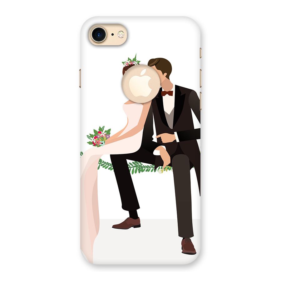 Wedding Couple Back Case for iPhone 7 Logo Cut