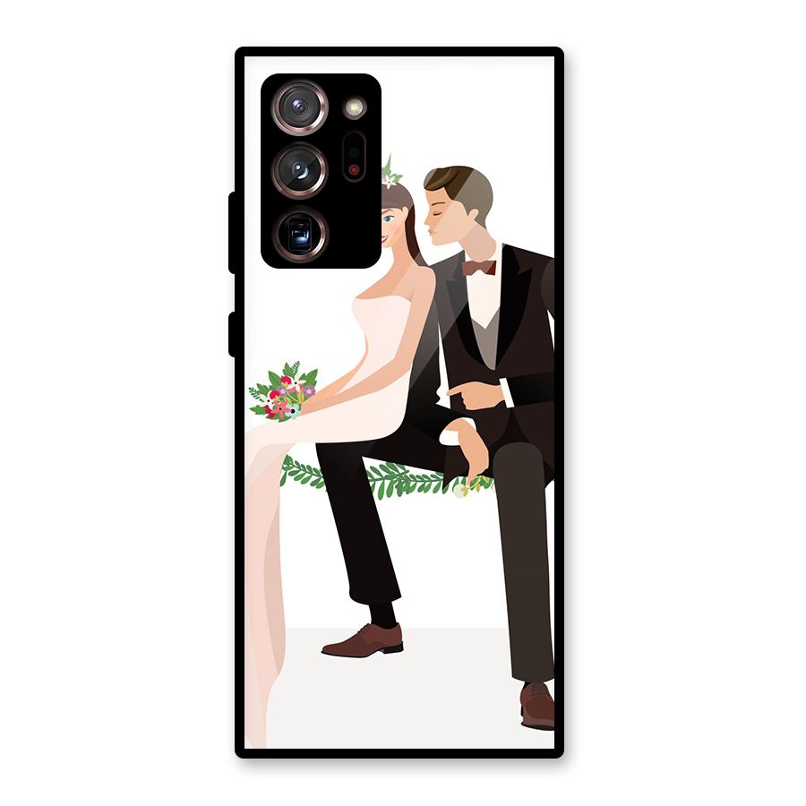 Wedding Couple Glass Back Case for Galaxy Note 20 Ultra 5G