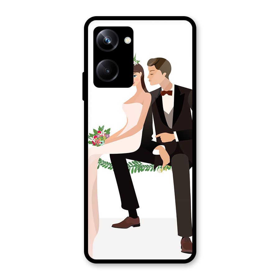 Wedding Couple Glass Back Case for Realme 10 Pro