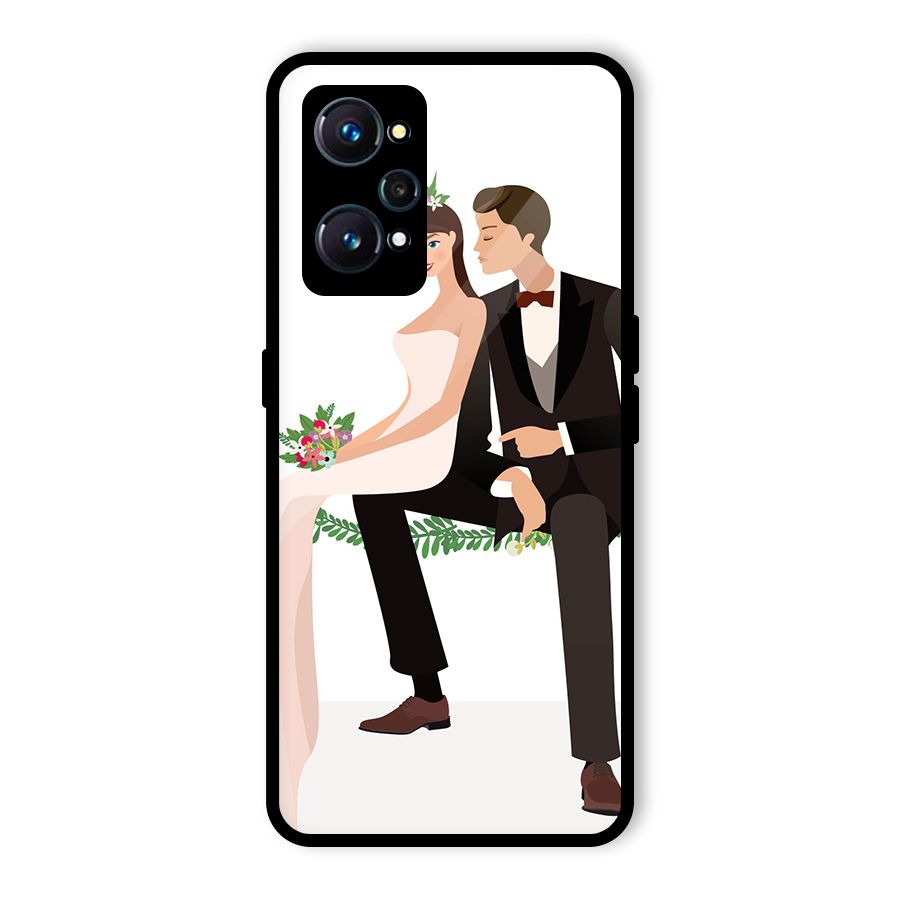 Wedding Couple Glass Back Case for Realme GT 2
