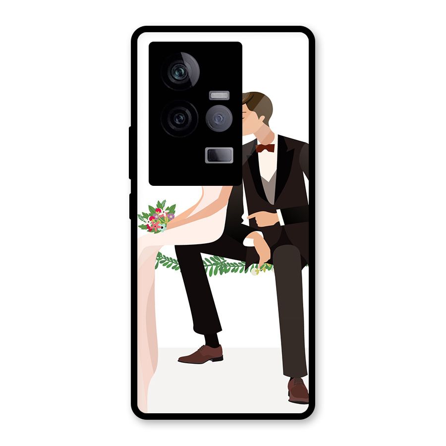 Wedding Couple Glass Back Case for Vivo iQOO 11 5G