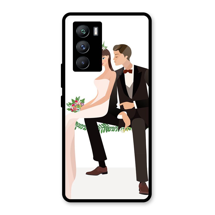 Wedding Couple Glass Back Case for Vivo iQOO 9 SE