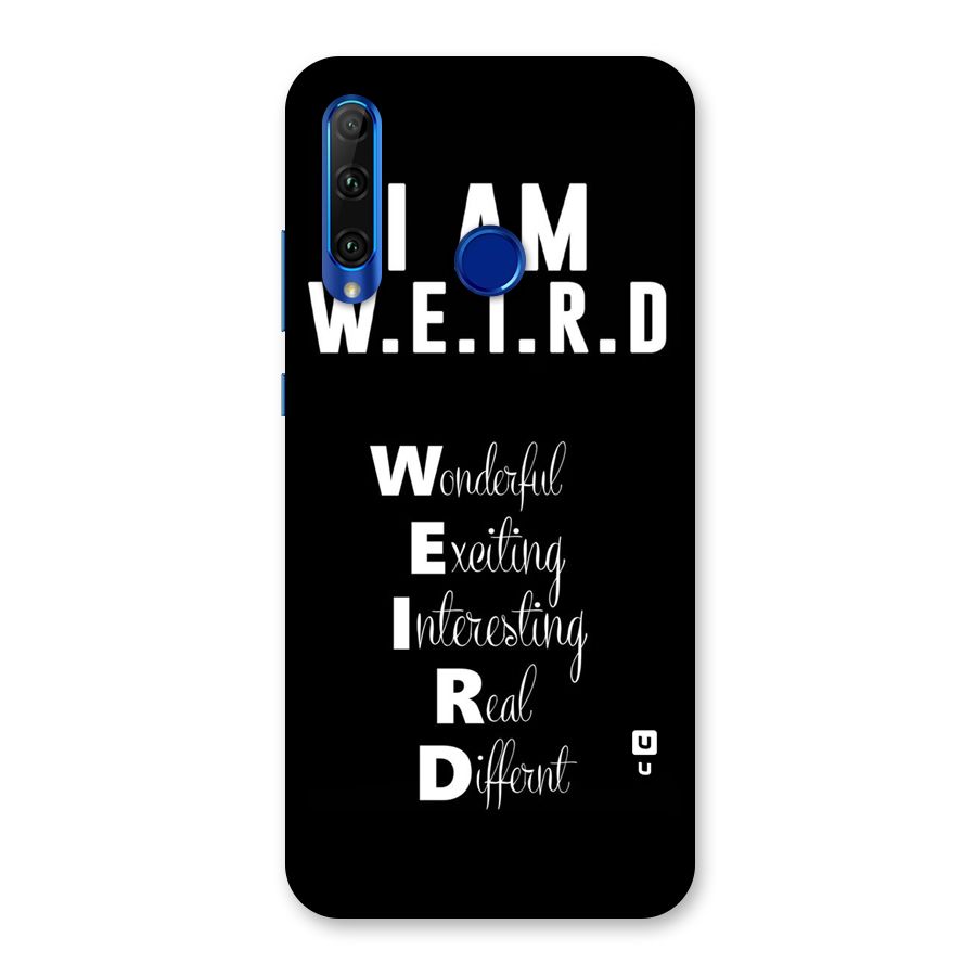 Weird Me Back Case for Honor 20i