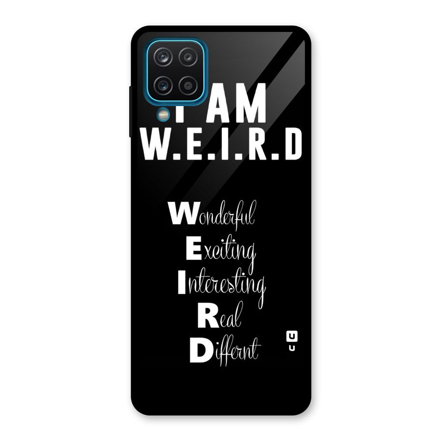 Weird Me Glass Back Case for Galaxy A12