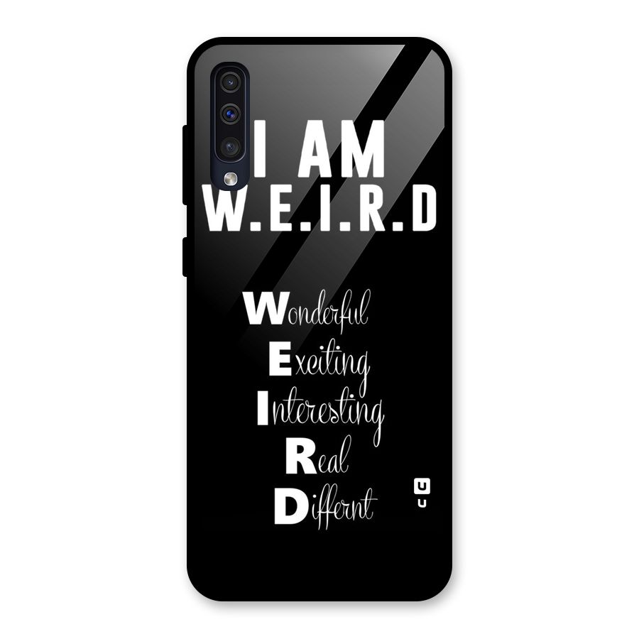 Weird Me Glass Back Case for Galaxy A50s