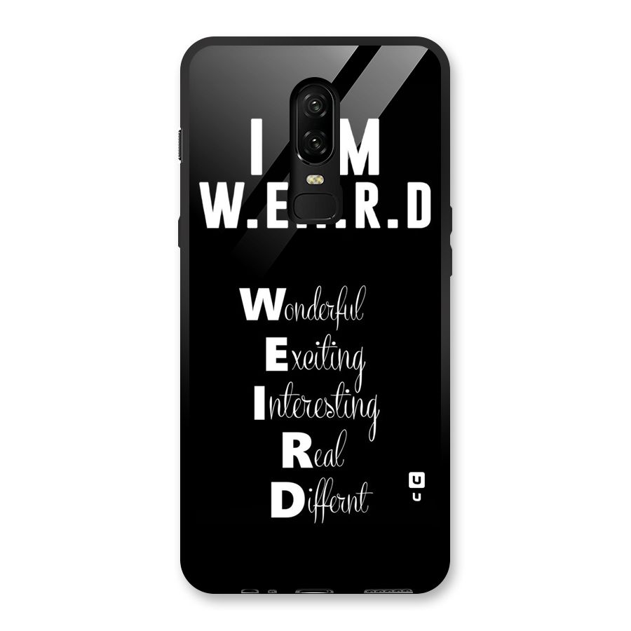 Weird Me Glass Back Case for OnePlus 6