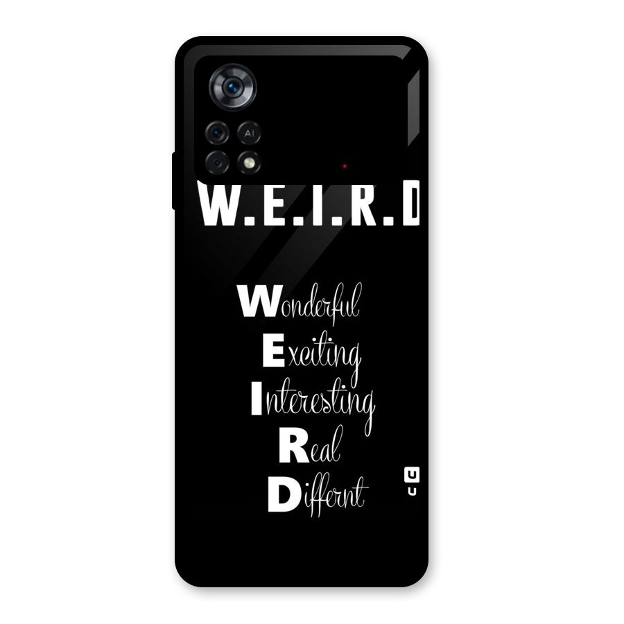 Weird Me Glass Back Case for Poco X4 Pro 5G