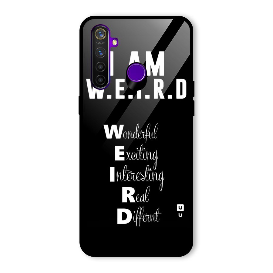 Weird Me Glass Back Case for Realme 5 Pro