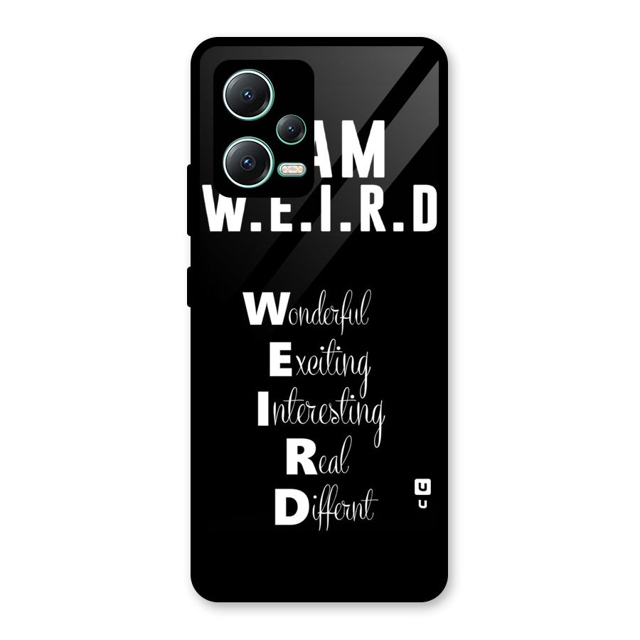 Weird Me Glass Back Case for Redmi Note 12 5G
