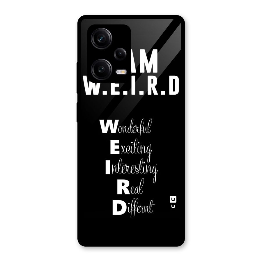 Weird Me Glass Back Case for Redmi Note 12 Pro
