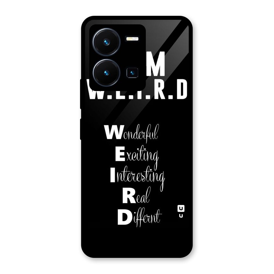Weird Me Glass Back Case for Vivo Y35