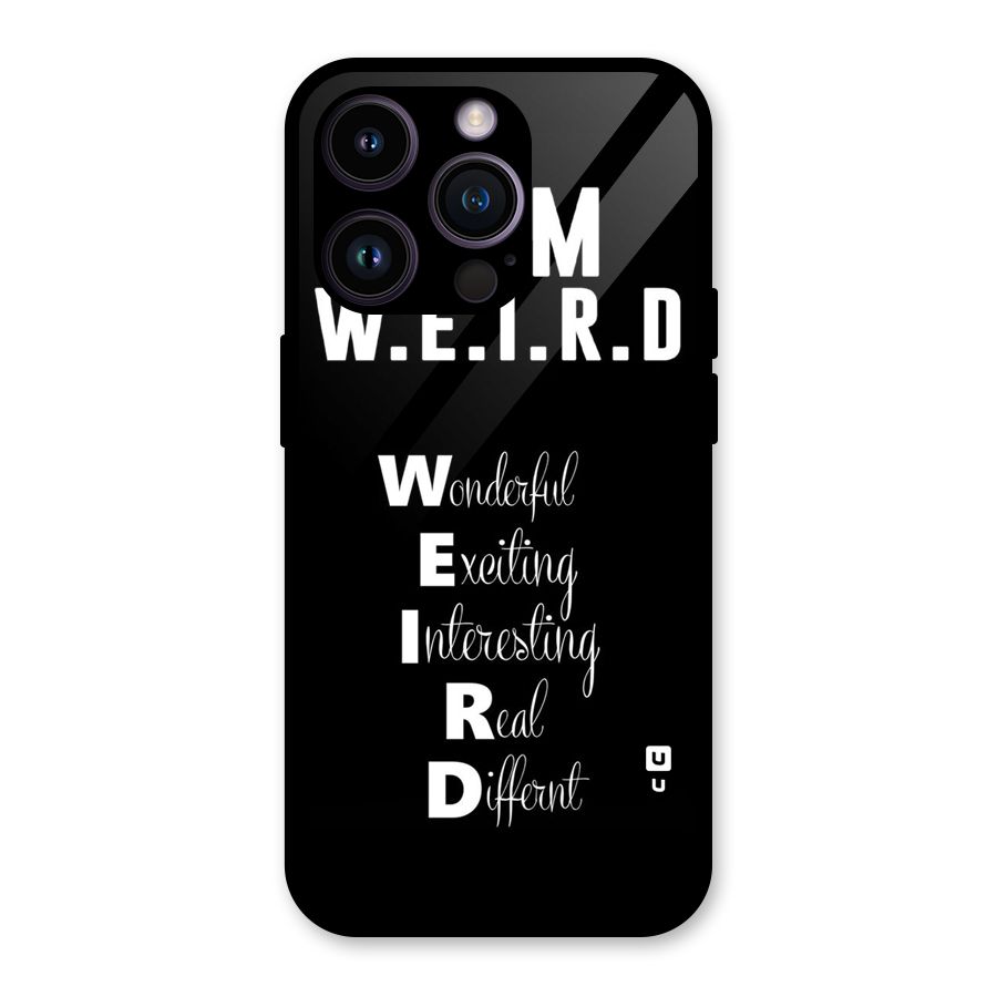 Weird Me Glass Back Case for iPhone 14 Pro