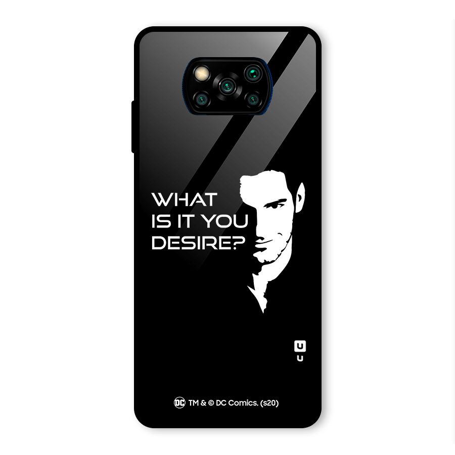 What Do You Desire Glass Back Case for Poco X3 Pro