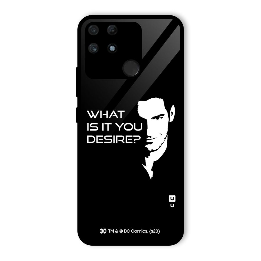 What Do You Desire Glass Back Case for Realme Narzo 50A