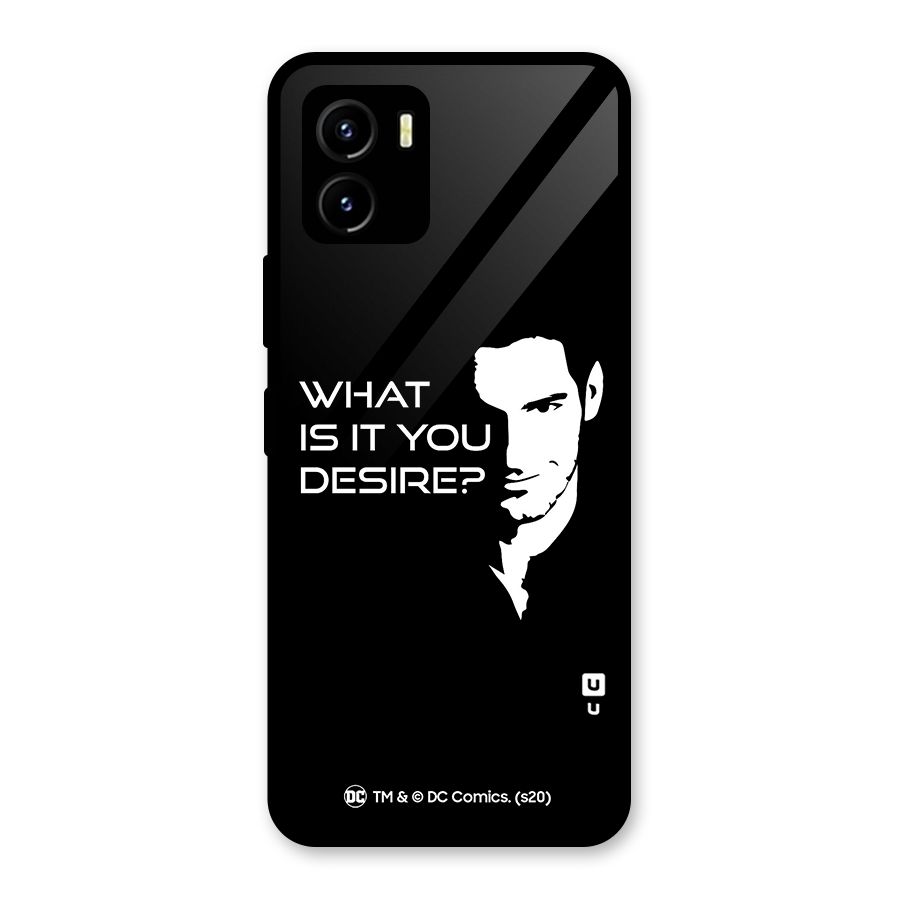 What Do You Desire Glass Back Case for Vivo Y15s