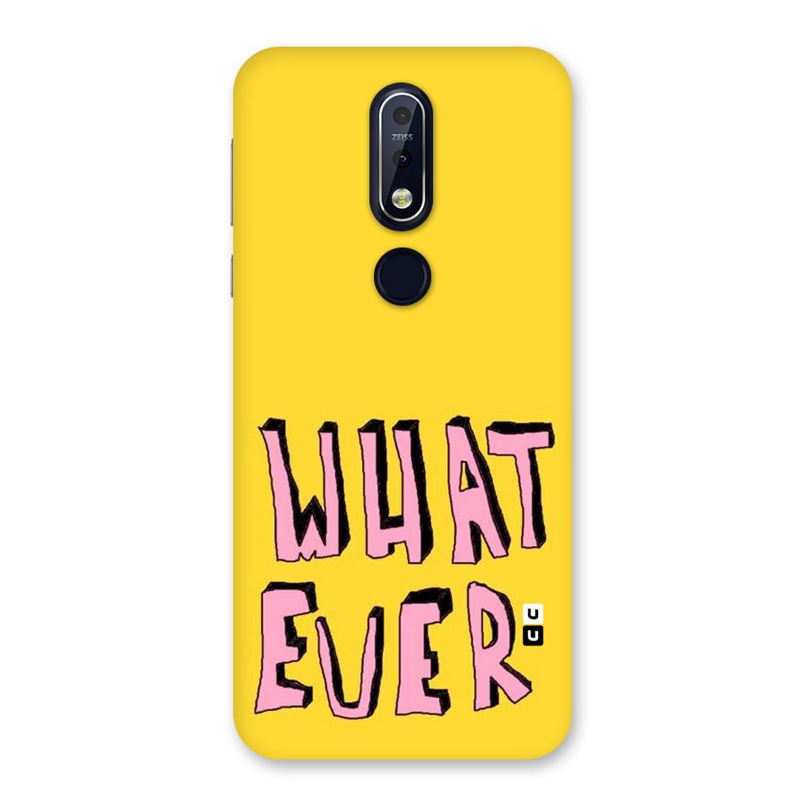 Whatever Yellow Back Case for Nokia 7.1