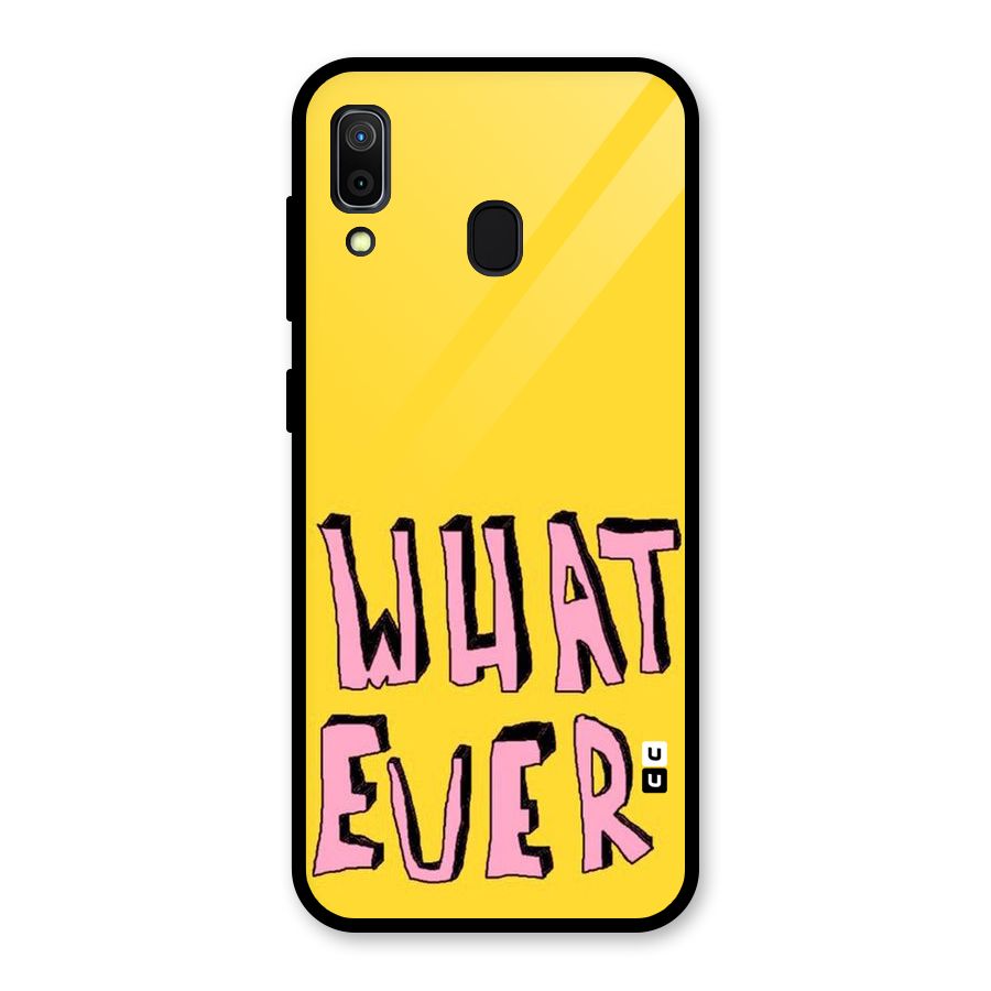 Whatever Yellow Glass Back Case for Galaxy A30