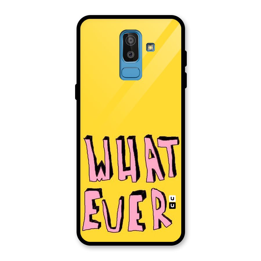 Whatever Yellow Glass Back Case for Galaxy J8