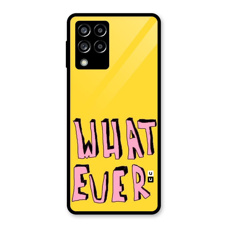 Whatever Yellow Glass Back Case for Galaxy M53 5G