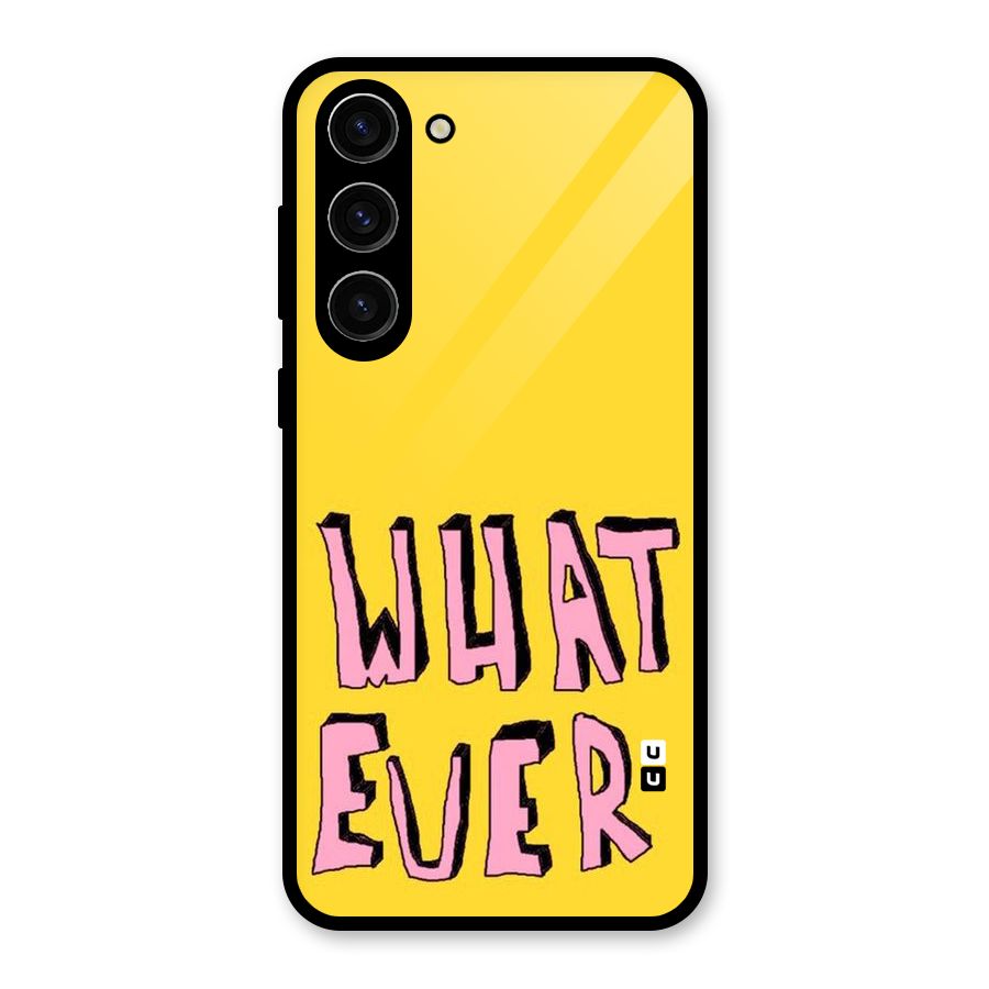 Whatever Yellow Glass Back Case for Galaxy S23 Plus