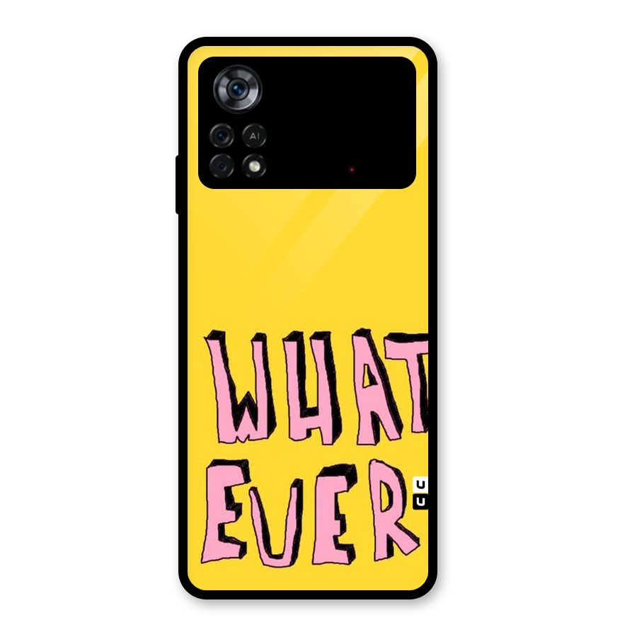 Whatever Yellow Glass Back Case for Poco X4 Pro 5G
