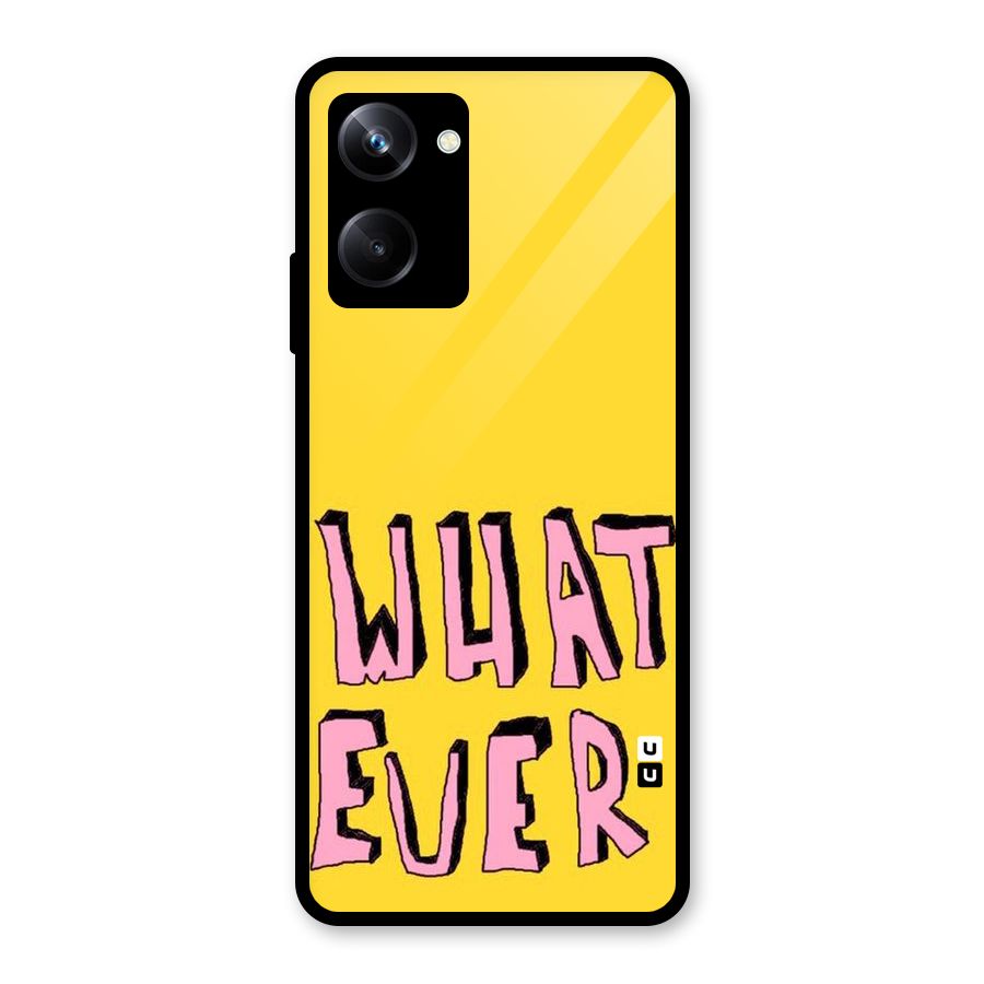 Whatever Yellow Glass Back Case for Realme 10 Pro