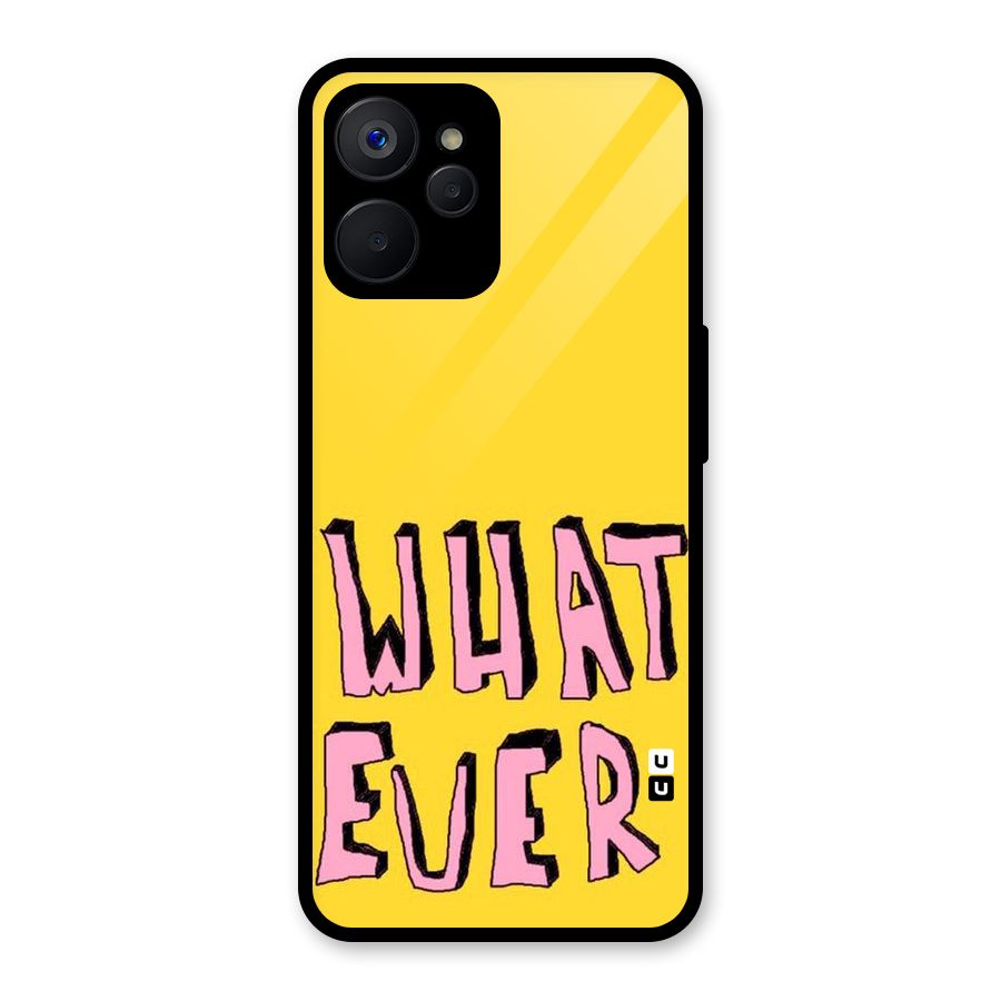 Whatever Yellow Glass Back Case for Realme 9i 5G