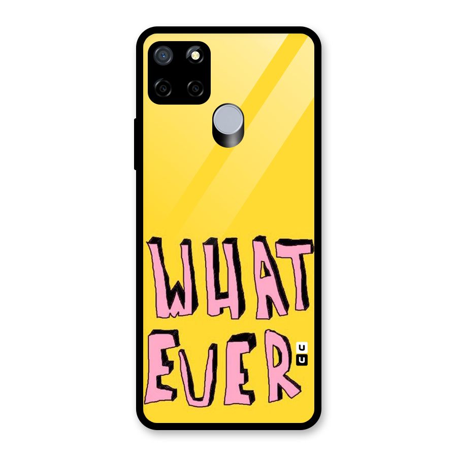 Whatever Yellow Glass Back Case for Realme Narzo 20