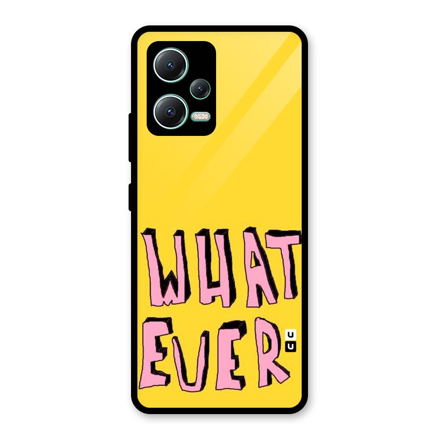 Whatever Yellow Glass Back Case for Redmi Note 12 5G
