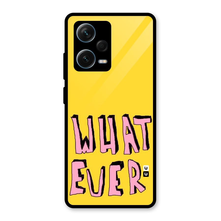 Whatever Yellow Glass Back Case for Redmi Note 12 Pro Plus 5G