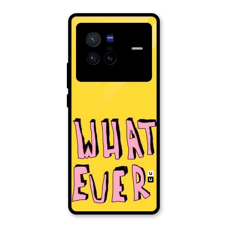 Whatever Yellow Glass Back Case for Vivo X80