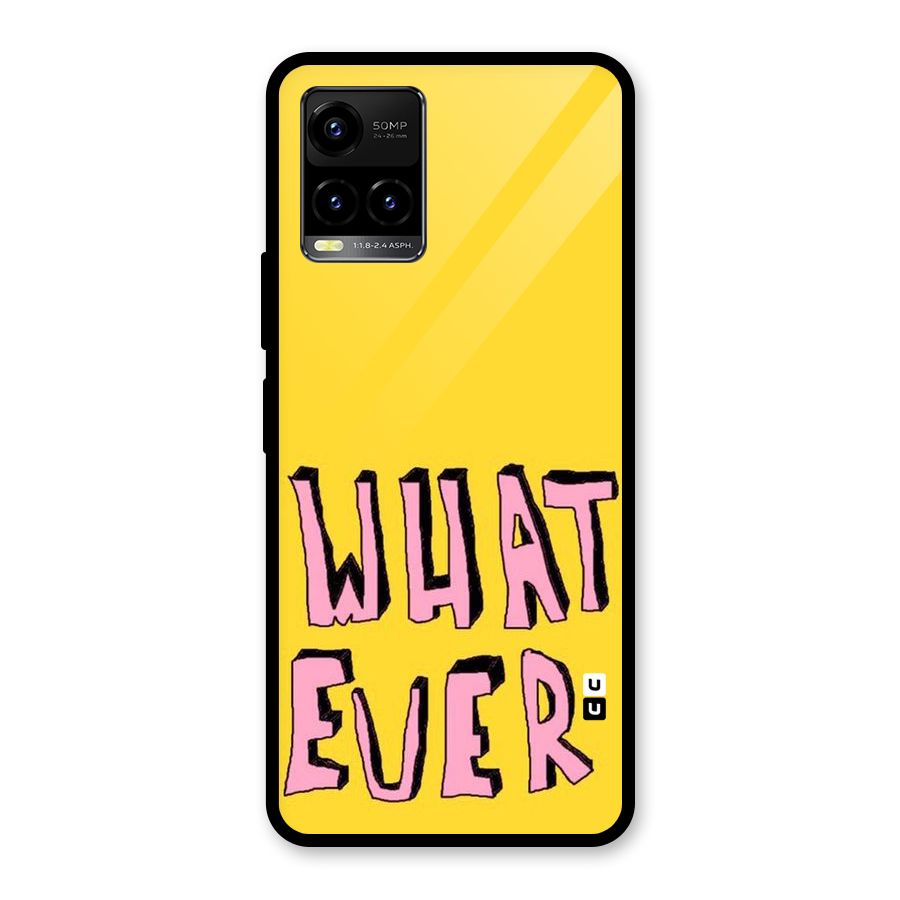 Whatever Yellow Glass Back Case for Vivo Y21T