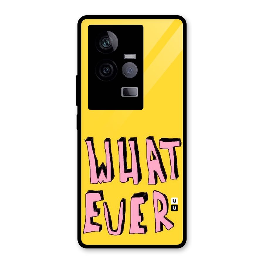 Whatever Yellow Glass Back Case for Vivo iQOO 11 5G
