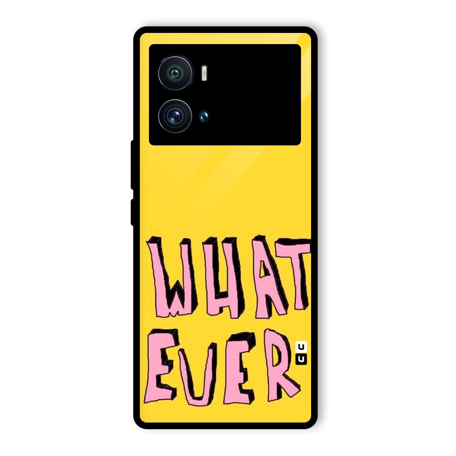 Whatever Yellow Glass Back Case for Vivo iQOO 9 Pro