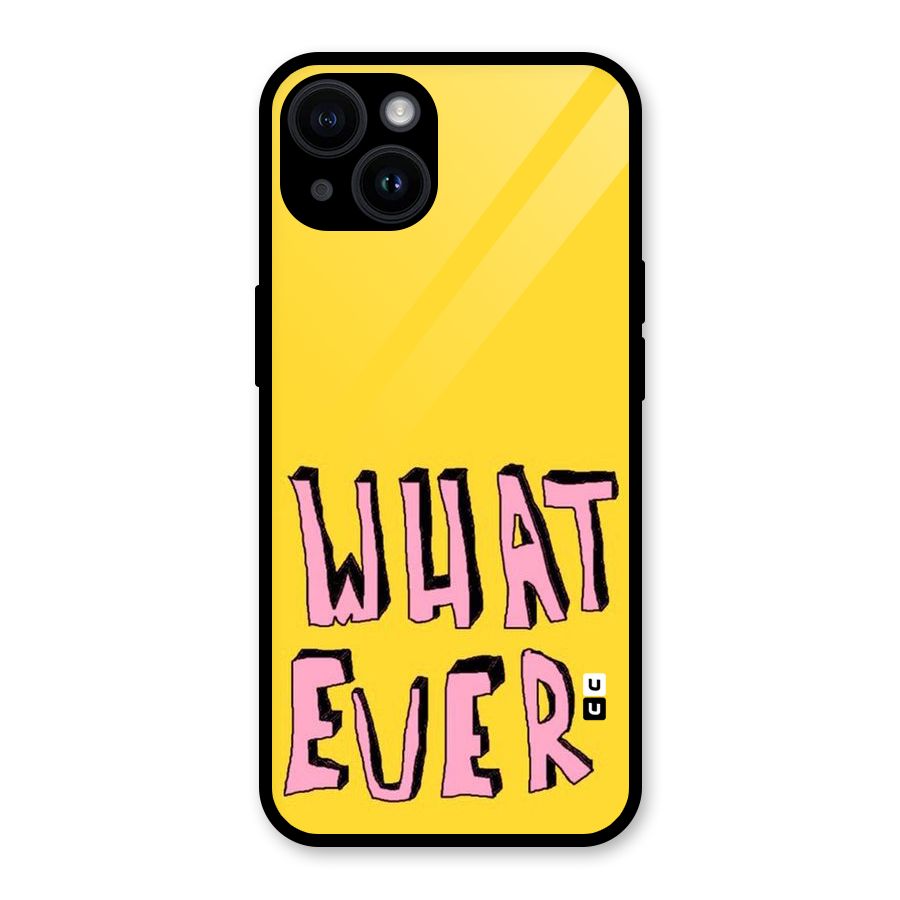 Whatever Yellow Glass Back Case for iPhone 14