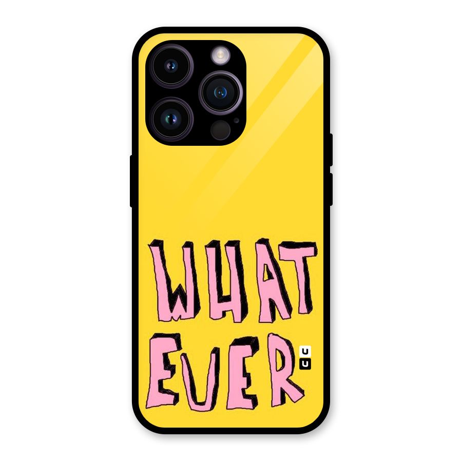 Whatever Yellow Glass Back Case for iPhone 14 Pro