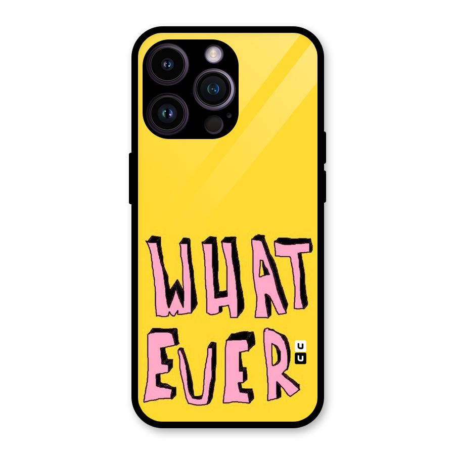 Whatever Yellow Glass Back Case for iPhone 14 Pro Max