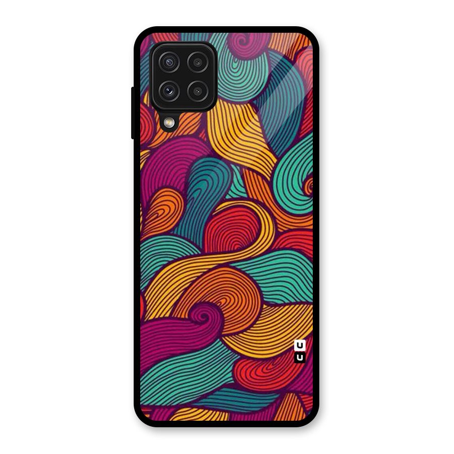 Whimsical Colors Glass Back Case for Galaxy A22 4G
