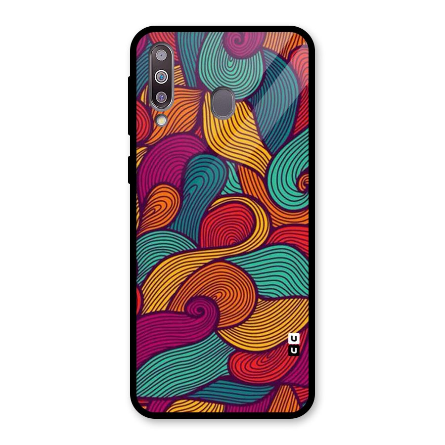 Whimsical Colors Glass Back Case for Galaxy M30