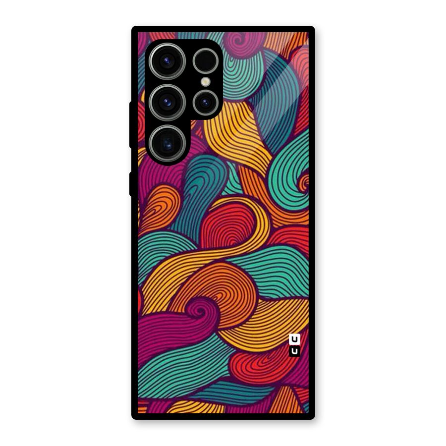 Whimsical Colors Glass Back Case for Galaxy S23 Ultra