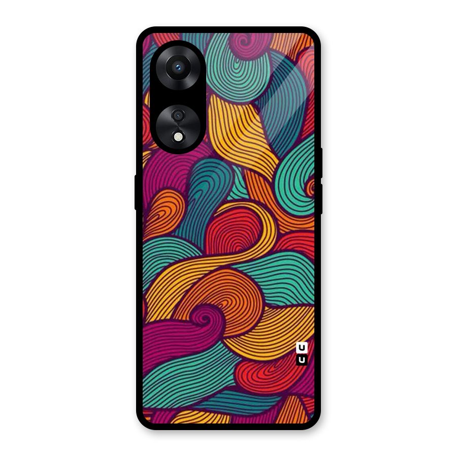 Whimsical Colors Glass Back Case for Oppo A78