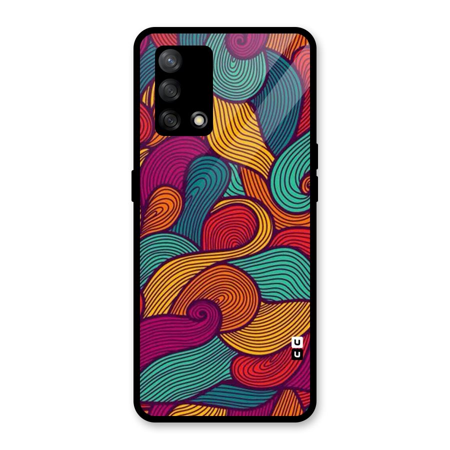 Whimsical Colors Glass Back Case for Oppo F19