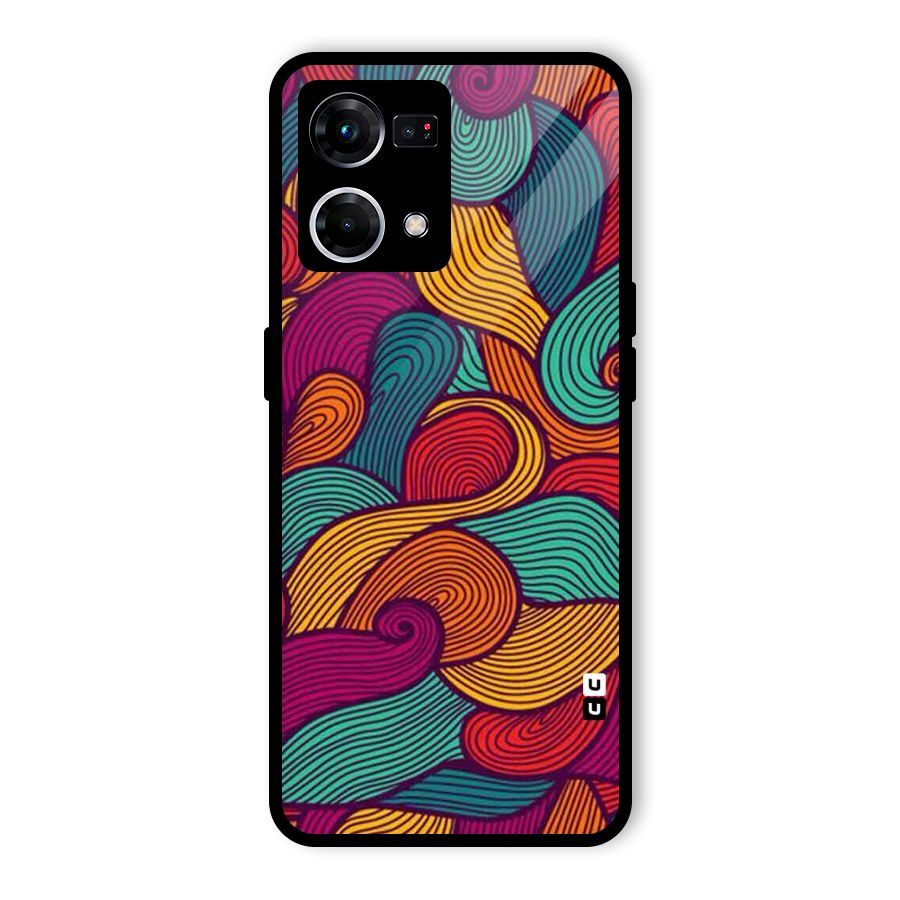 Whimsical Colors Glass Back Case for Oppo F21s Pro 4G