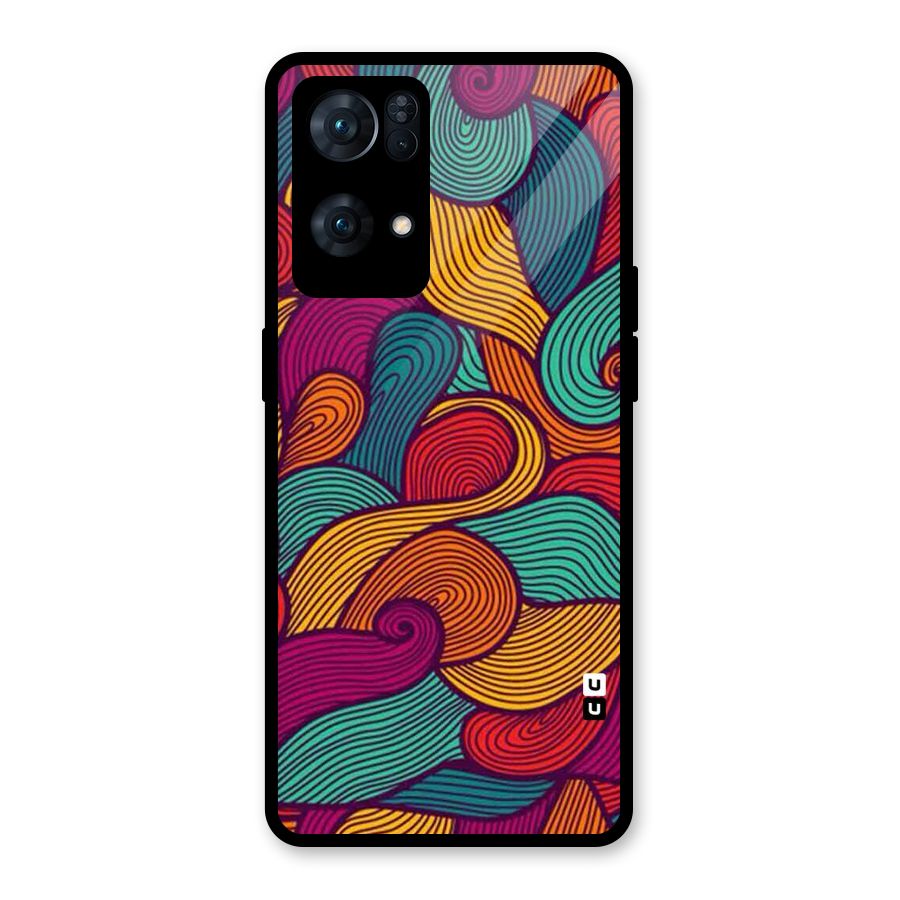 Whimsical Colors Glass Back Case for Oppo Reno7 Pro 5G