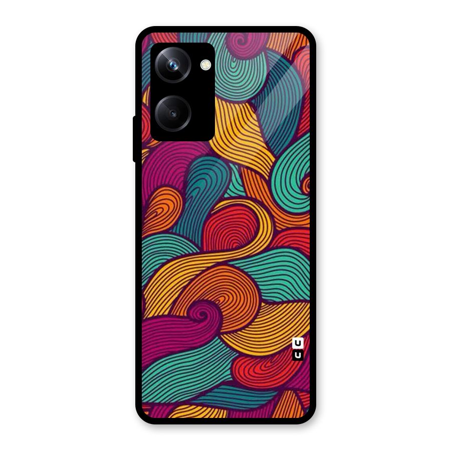 Whimsical Colors Glass Back Case for Realme 10 Pro