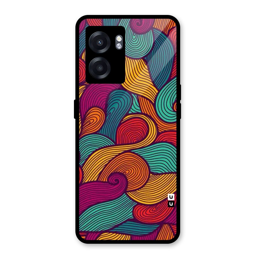 Whimsical Colors Glass Back Case for Realme Narzo 50 5G