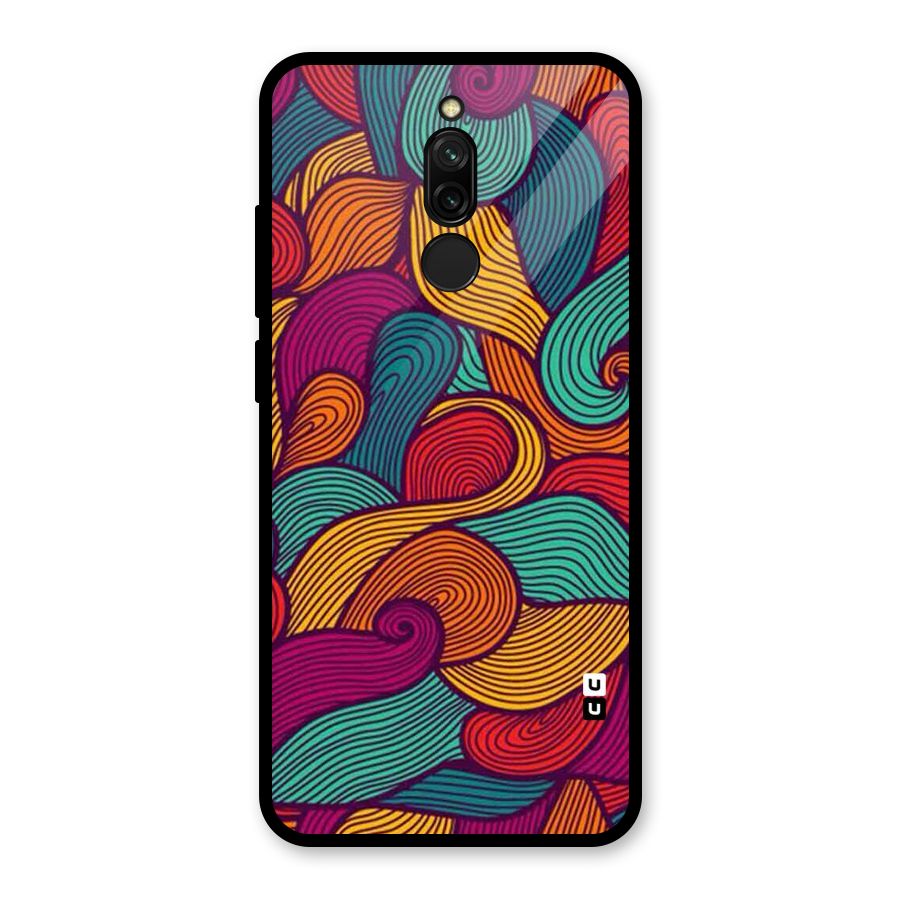 Whimsical Colors Glass Back Case for Redmi 8
