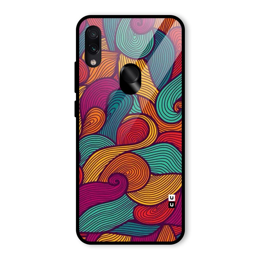 Whimsical Colors Glass Back Case for Redmi Note 7 Pro